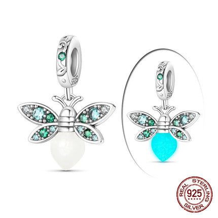 Hot Original 100% 925 Sterling Silver Chameleon Beads Firefly Charms Fit Original Bracelet DIY Jewelry Making Women's Gift