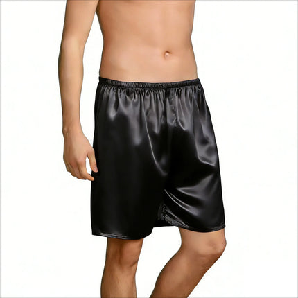 1pc Men's Satin Ice Silk Shorts Lightweight Smooth Comfortable Breathable Sweat-Wicking Casual Lounge Sleep Men Underwear Shorts