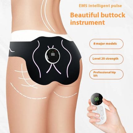 Gel-Free EMS Hip Sculptor,Hip Lift Trainer with Auto-Adhesion, Wireless Buttock Massage plasticity for Home Gym & Sensitive Skin