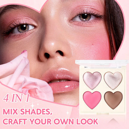 Baked blush facial makeup, high impact color, light and smooth, for Natural Finish -buildable color， contour and highlight the f