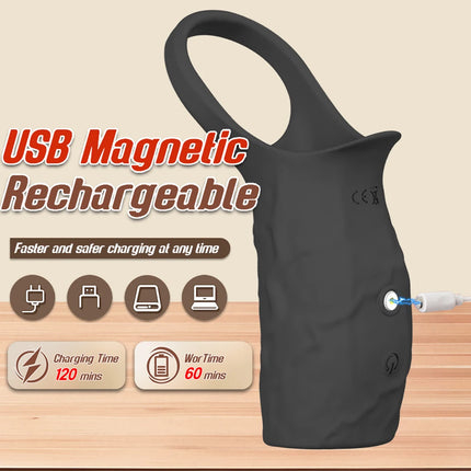 Vibrating Penis Sleeve Cock Ring Penis Ring Vibrator Penis Extender G Spot Stimulation Male Couples Adult Sex Toys for Men