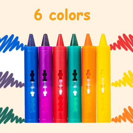 6Pcs Washable Bath Crayons Colorful Drawing In The Tub Easy Clean Crayons Kids Colorful Funny Art Toy Graffiti Bathroom Crayon