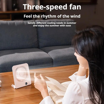Magnetic USB Desk Fan USB Rechargeable Portable 3 Speed LED Digital Display Wall Mountable Small Cooling Fan for Home Office