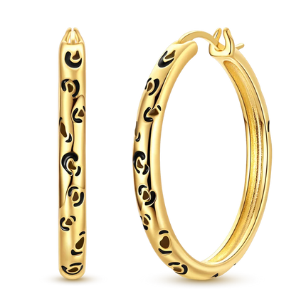 Women original 925 Silver Golden Glowing Firefly Stud Earring Bilayer Round Droplets Heart Gold Hoop Earrings Party Jewelry Gift
