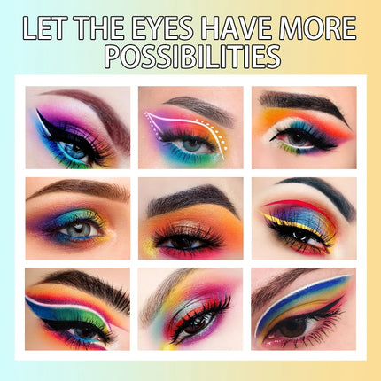 35-Color Rainbow Eyeshadow Palette, Matte, Shimmer Finishes, High, Blendable Long-Lasting Eye Makeup, Vibrant Shades for Parties