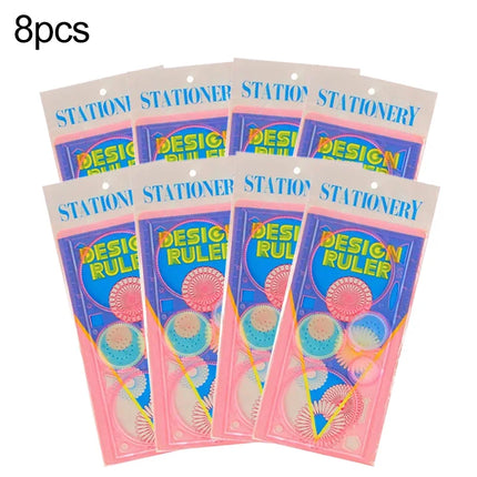 1/4/8PCS Children Painting Template Creative Gears Geometry Spirograph Drawing Stencils Set Art Crafts Kids Educational Toy TMZ