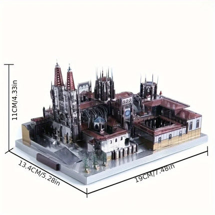 Church 3D Metal Puzzle Cologne Cathedral model DIY Laser Cut Jigsaw Model For Adult Educational Toys Desktop decoration