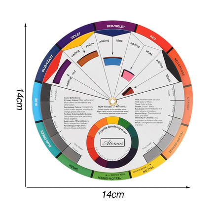 Professional Color wheel Card for Eyebrow Lip and Eyeline Microblading, Mixing Colorwheel for Permanent Makeup