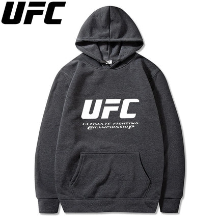UFC Men's and Women's Solid Color Pocket Hoodies Sports Fitness Sweatshirts Fashionable Casual Pullovers Multi Color sweat