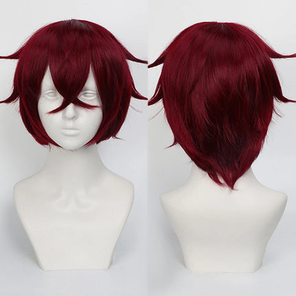 Cospaly Wigs Unisex Anime Wig 12cm/ 4.7 Inch Short Hair Wig Universal Costume Synthetic Wig with Bangs + Cap,for Party Festivals