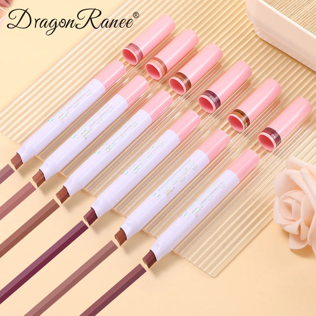Two-Color Lipstick Pen, Matte Matte Finish, Long-Lasting Makeup Effect, Two-Color, Delicate, Waterproof, Non-Fading Lip Gloss, Natural and Easy to Apply Lipstick