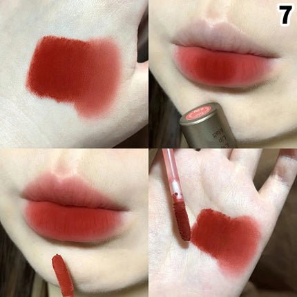Cappuvini Mini Silver Tube Matte Velvet Lip Gloss – Waterproof, Non-Stick, Smudge-Proof, Long-Lasting Liquid Lipstick