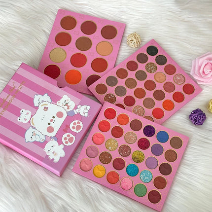 72-Color Pink Eyeshadow Palette, Matte Shimmer & Glitter Blush Tones, Complete Rose Gold Mauve Makeup Set for Daily Party & Gift