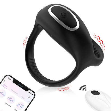 Vibrating Cock Ring for Men Silicone Penis Rings Intense Vibration Mens Vibrator Longer Harder Stronger Erection Adult Sex Toys