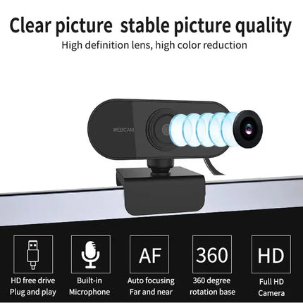 Camera 1080P HD Computer HD USB Camera Built In Microphone USB Network Camera Web Camera For Work With Microphone Tripod