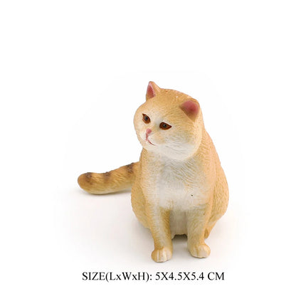 Realistic Plastic Cat Kitty Different Poses Figure Mini Cats Pet Model Figurines Cake Topper Kitten Toy Christmas Birthday Gift