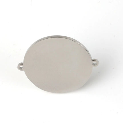 15/20mm 20piece/lot Mirror Polished Stainless Steel Round Discs Stamping Blanks Disk Charm Connector For DIY Bracelet