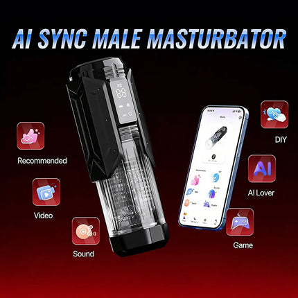 Automatic Male Masturbator Stroker with 7 Sucking Thrusting Rotating Licking Adult Pocket Pussy Mens Sex Toy Blowjob Sex Machine