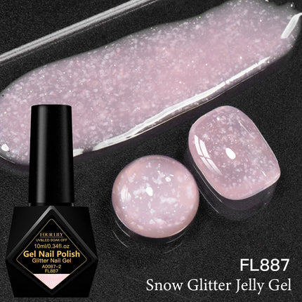 10ml Snowflakes Nail Salon Supplies Gel DIY Manicure UV LED Curing Long Lasting Saok Off Varnish for Women Girl Nail Decorations
