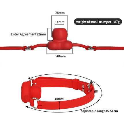 All silicone Sex Mouth Gag Adjustable Belt Mouth Ball Slave Flirting Fetish Roleplay Props SM Bondage Sex Toys For Women Men Gay