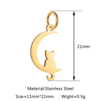 5pcs/Lot Stainless Steel Hollow Animal Cat Or Dog Claw Charm For DIY Necklace Bracelet Earrings Jewelry Accessories Pendants