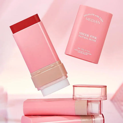 MEIDIAN Matte Blush Cream 20g Nude Three-color Waterproof Smudge-proof Lightweight Breathable Multi-purpose Cushion Blush Stick