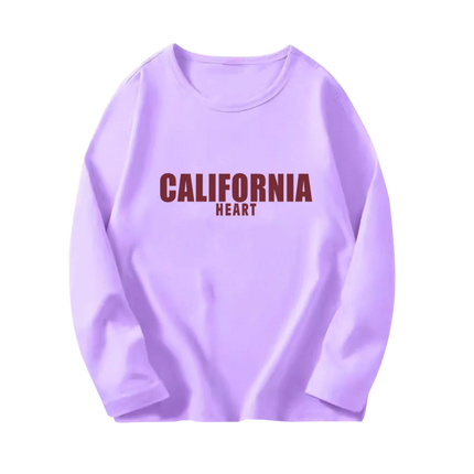 Fashion Paris Eiffel Tower Print T-Shirt Girls Long Sleeve Letter T-shirt Kids Cotton Clothing