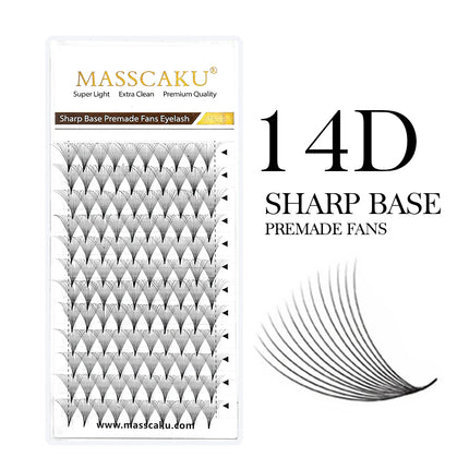 MASSCAKU Sharp Base 6D 8D 10D 12D 20D Nature Soft Faux Mink Individual Eyelashes Premade Volume Fans Lash Extension Supplies