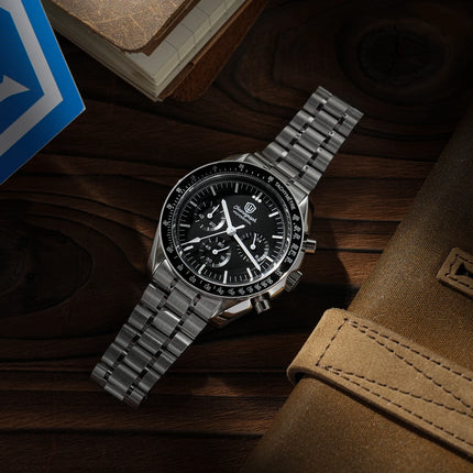 Watchdives WD1860 Sports Chronograph Watches VK63 Quartz Wristwatch Ar Sapphire Bgw9 Stainless Steel 200M Waterproof 40Mm Watch