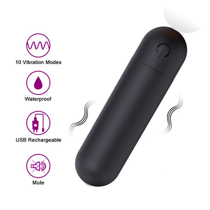 Powerful 10Speeds Mini Bullet Vibrator Clitoris Stimulator G Spot Vagina Massage Adult Sex Toys for Women Gay Female Masturbator