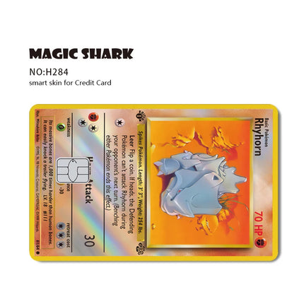 Pokemons Staryu Riolu Toterra Salamence Giratina Alakazam Glefairy Laser Holographic Credit Debit Card Sticker Film Skin Cover
