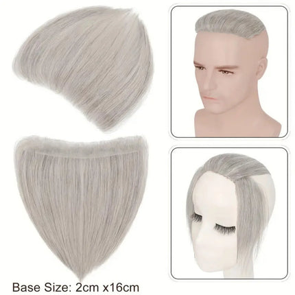 6 Inch Seamless Hairline Topper, Natural Look Replacement for Forehead Fringe & Hairline, Invisible Edge Adhesive Hair Extension