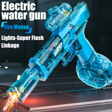 Electric Water Guns ,High Capacity Squirt Guns 26 FT Range with Light Up for Summer Outdoor Beach Swimming Pool Party Toy