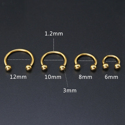1 PC 316L Stainless Steel Nose Ring 14G 16G Nose Piercings Helix Ear Piercing Women Men Septum Rings Body Piercing  Jewelry