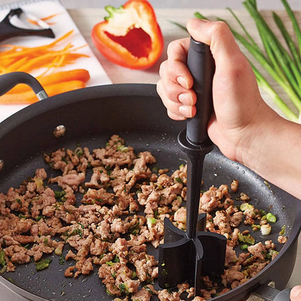 5 Curve Meat Chopper Non Stick Heat Resistant Meat Masher for Ground Beef Hamburger Meat and Meat Browning Utensil