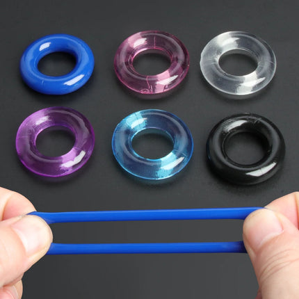 6 Pcs Penis Ring Cock Ring For Men Delay Ejaculation Silicone Set Adult Product Male Rings Lasting Erection For Couple Sex Toys