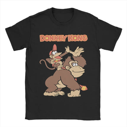 Funny Donkey Kong Video Games Tshirts Men's O-neck Short Sleeve Tops  Cotton Summer TopsTops