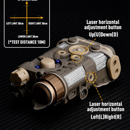 WADSN Tactical NGAL Powerful Laser Pointer Light Hunting Airsotf Gun Accessories Red Dot Green Blue Laser Flashlight PEQ DBAL A2