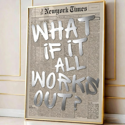 Retro-style "If All Goes Well" Newspaper Layout Posters, Stylish Wall Decorations Inspirational Posters, "If" Themed Posters