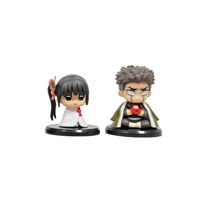 5 Style/Set Q Version Demon Slayer Sitting Ghost Doll Tanjiro Nidouzi Inosuke Zenizu Figure Action Figure Movie Model Toys Doll