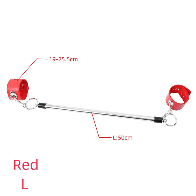 Sex Toy Kit of Spreader Bar Couples Adjustable Cuff BDSM Handcuffs Leg Cuff for SM Slave Restraint Sex Toy Removable Cuffs Toy