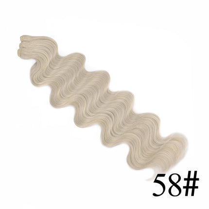 Synthetic Long Straight Hair Bundles Extensions Smooth Ombre Brown Hair Weaving Synthetic Straight Hair Bundles Full to End