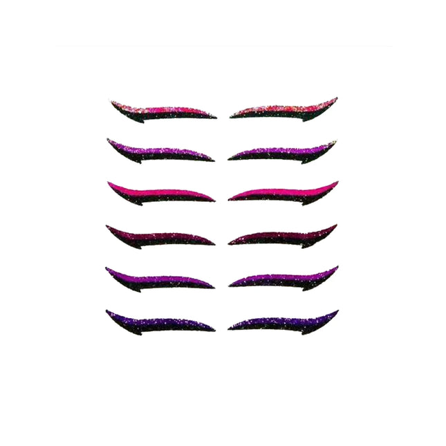 5/6Pairs Self-adhesive Eyelid Sticker DoubleLine Eyelid Patch Glitter Eyeliner Sticker Set Waterproof Reusable Face Makeup Tools
