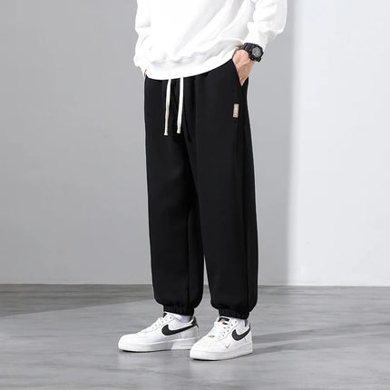 2024 New in Spring Sweat Pants Men Loose Drawstring Jogger Sports Trousers Male Autumn Big Size Casual Sweatpants Plus Large 8XL