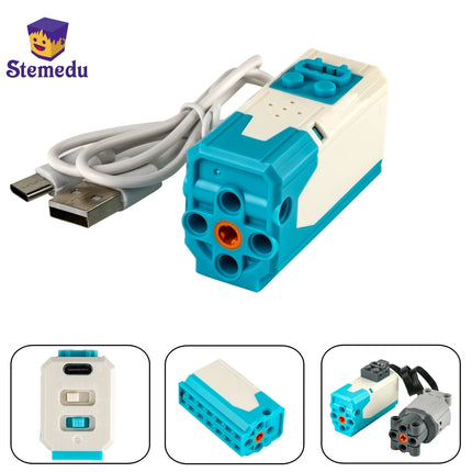 Upgrade Rechargeable M/L Motor 8883 Building Blocks Power Functions Compatible with Legoeds 9686 Technical Modified Parts