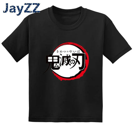 Children's Demon Slayer Anime Cartoon T-Shirt Fun Kids' Clothing Baby Boys and Girls Summer Fashion T-Shirt