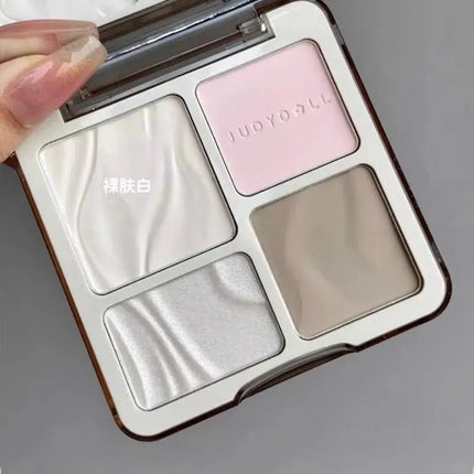 Judydoll Facial Highlighter Makeup Palette Matte Shadow Shimmer Nose Natural Long Lasting Contour Cosmetics Makeup