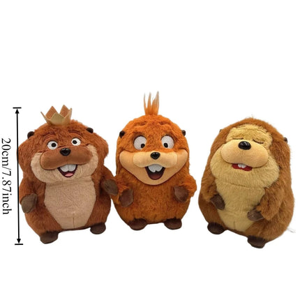 20cm Hoppers Beaver Plush Dolls Present Gift Movie Animals King George Beaver Stuffed Toys Desktop Drnaments