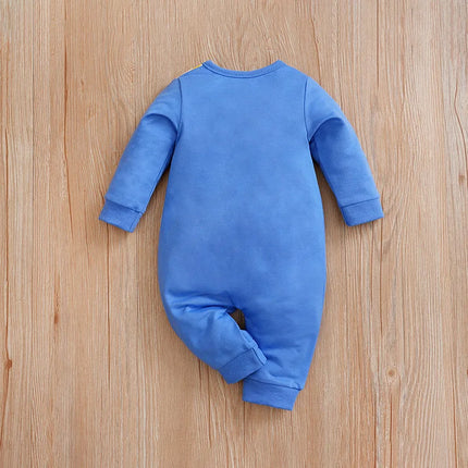 Newborn Baby Clothes 0-12 Months blue car stripe print Long Sleeve Footies Toddler Boy Clothes Kids Jumpsuit Pyjama Bebe
