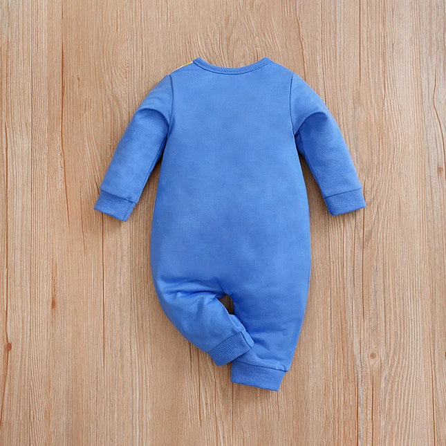 Newborn Baby Clothes 0-12 Months Blue Car Stripe Print Long Sleeve Footies Toddler Boy Clothes Kids Jumpsuit Pajama Baby
